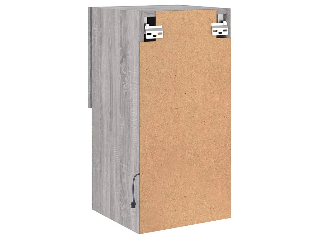 Meuble TV avec lumières LED sonoma gris 30,5x30x60 cm