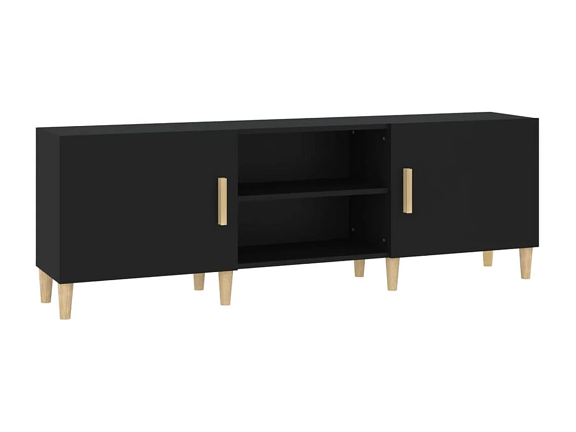 TV-Schrank Schwarz 150x30x50 cm Holzwerkstoff