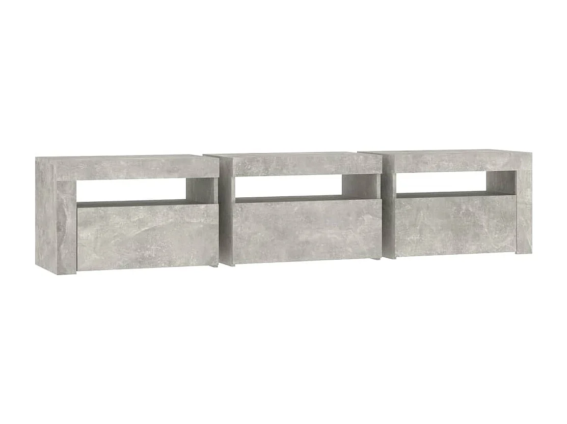 Mobile Porta TV con Luci LED Grigio Cemento 180x35x40 cm