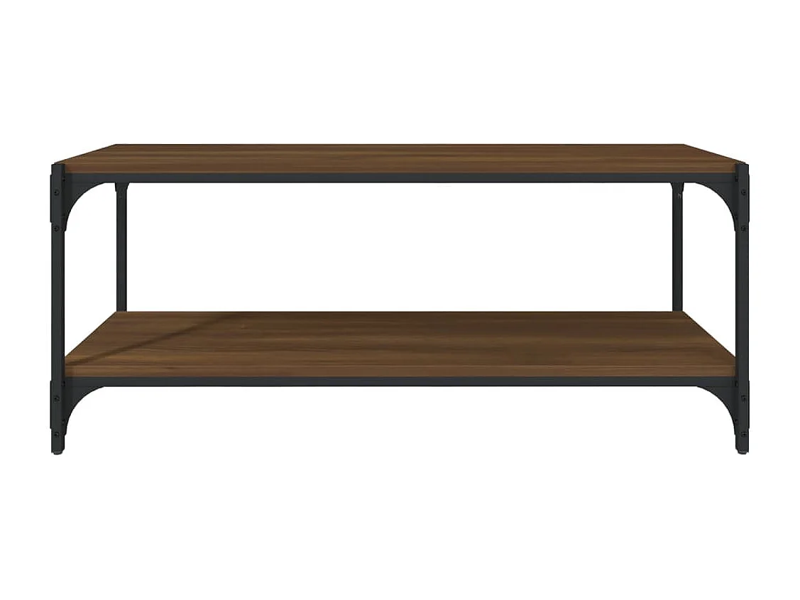 Meuble TV Chêne marron 100x33x41 cm Bois d'ingénierie et acier