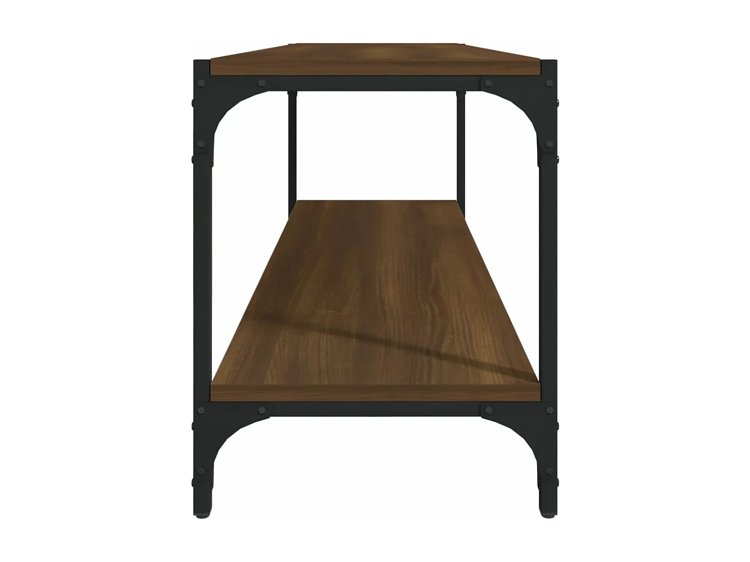 Meuble TV Chêne marron 100x33x41 cm Bois d'ingénierie et acier