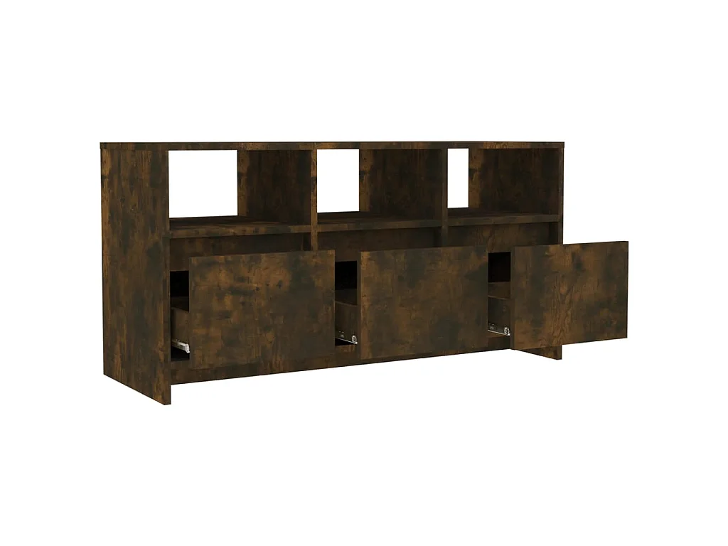 Mobile Porta TV Rovere Fumo 102x37,5x52,5 cm in Truciolato