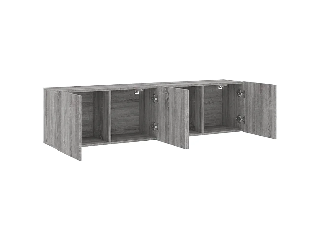 Tv-meubels 2 st wandgemonteerd 80x30x41 cm grijs sonoma eiken