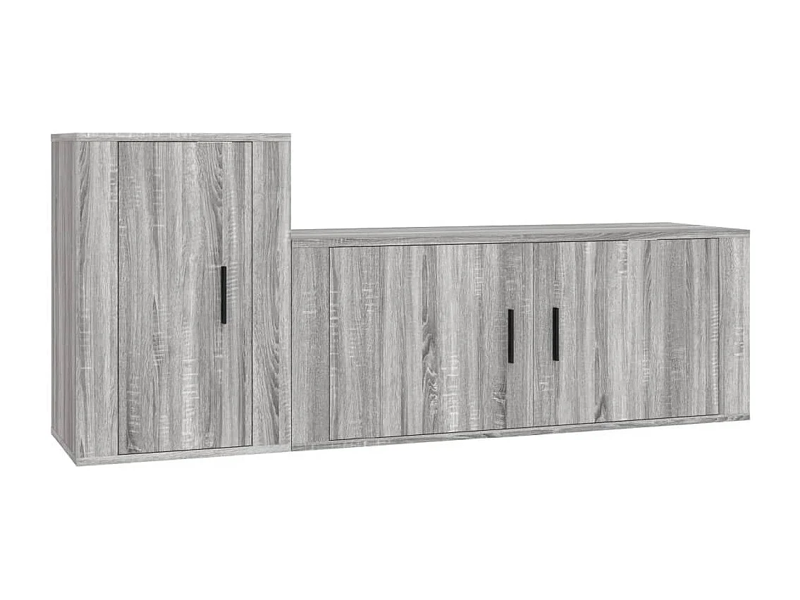 Ensemble de meubles TV 2 pcs Sonoma gris Bois d'ingénierie