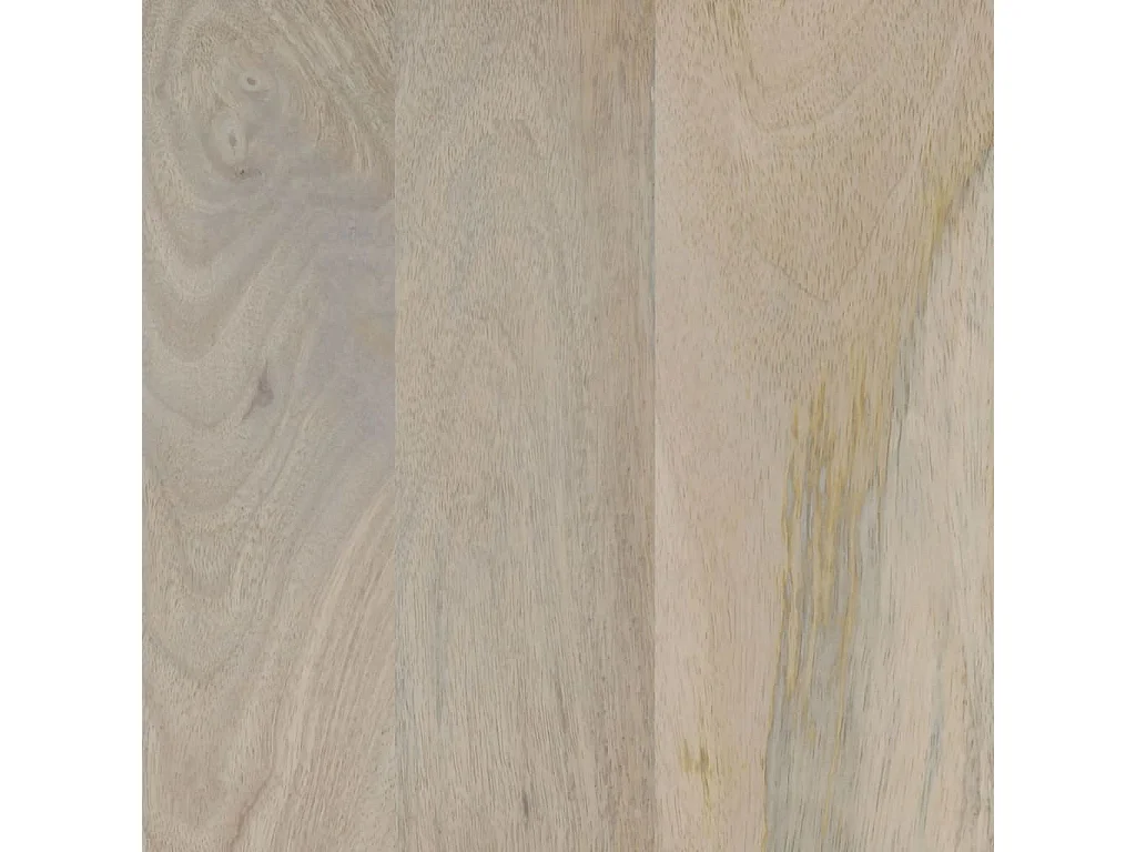 Meuble TV 110x30x40 cm bois de manguier massif blanchi