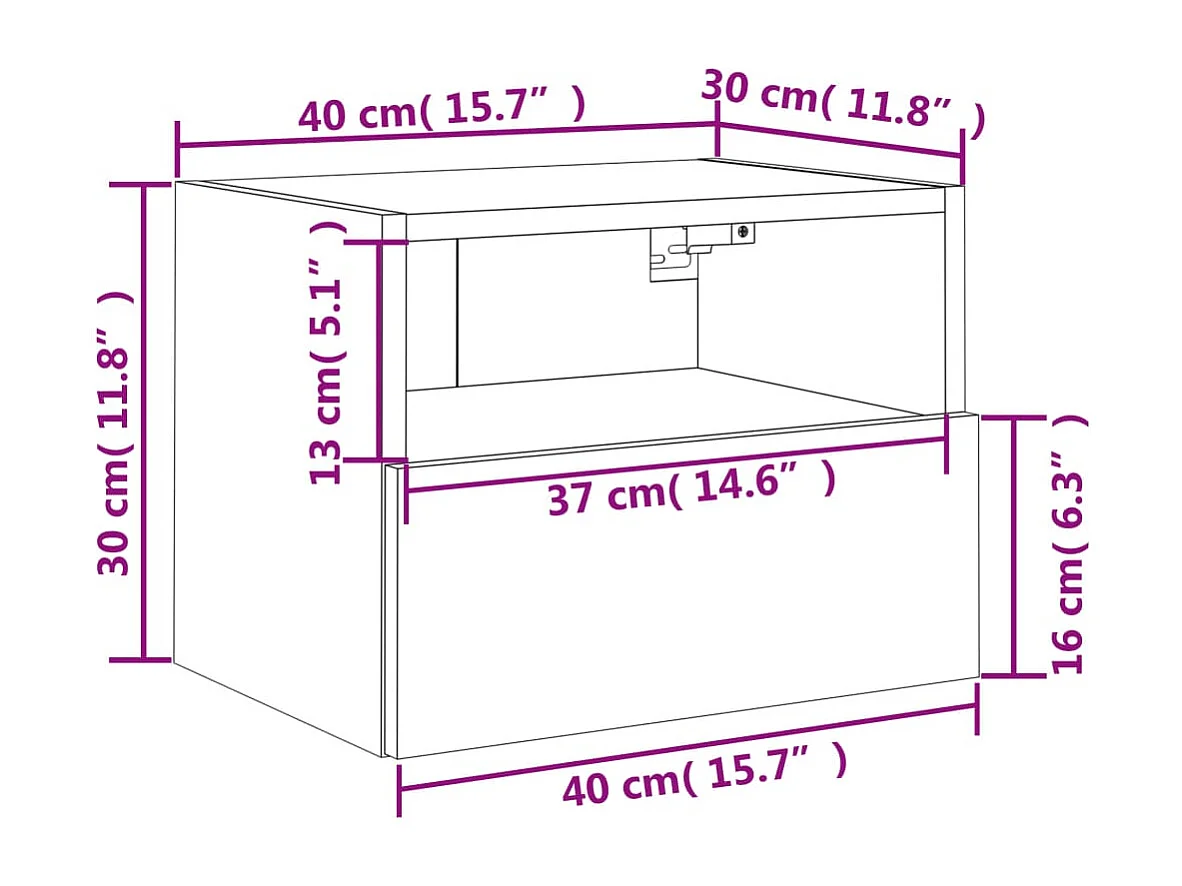 Meubles TV muraux 2 pcs blanc 40x30x30 cm bois d'ingénierie