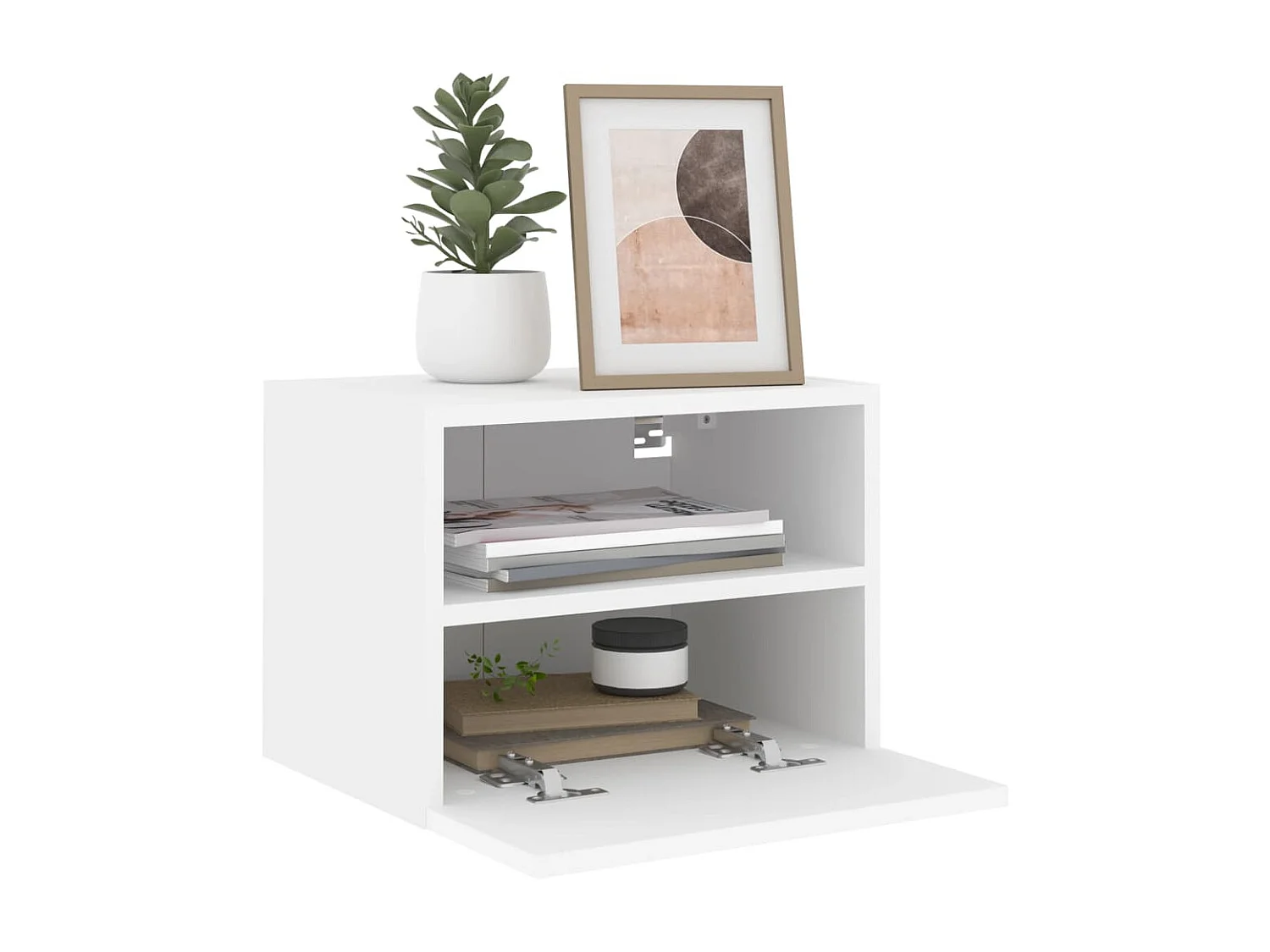 Meubles TV muraux 2 pcs blanc 40x30x30 cm bois d'ingénierie