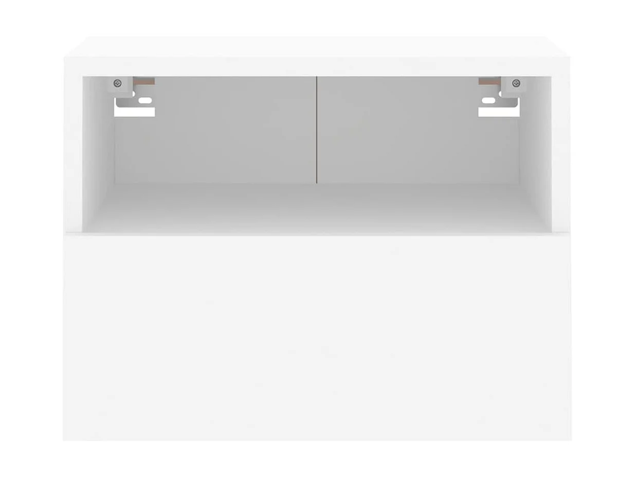 Meubles TV muraux 2 pcs blanc 40x30x30 cm bois d'ingénierie