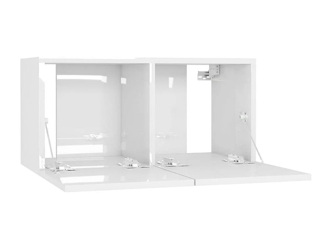 TV-Hängeschrank Hochglanz-Weiß 60x30x30 cm