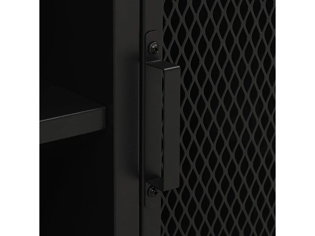 Mueble de TV metal y MDF marrón rústico 105x36x47 cm