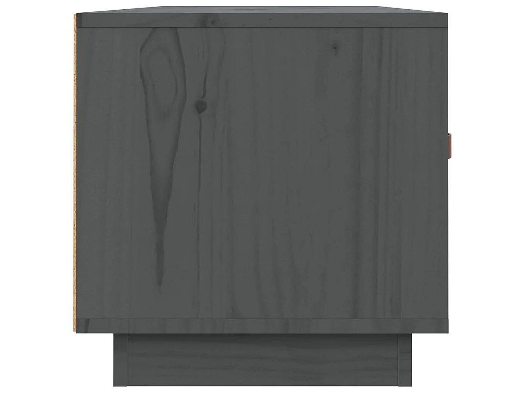 Mobile Porta TV Grigio 80x34x35 cm in Legno Massello di Pino