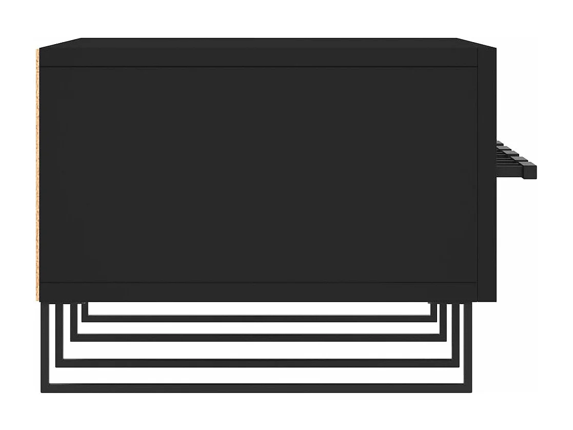 Meuble TV noir 150x36x30 cm bois d'ingénierie