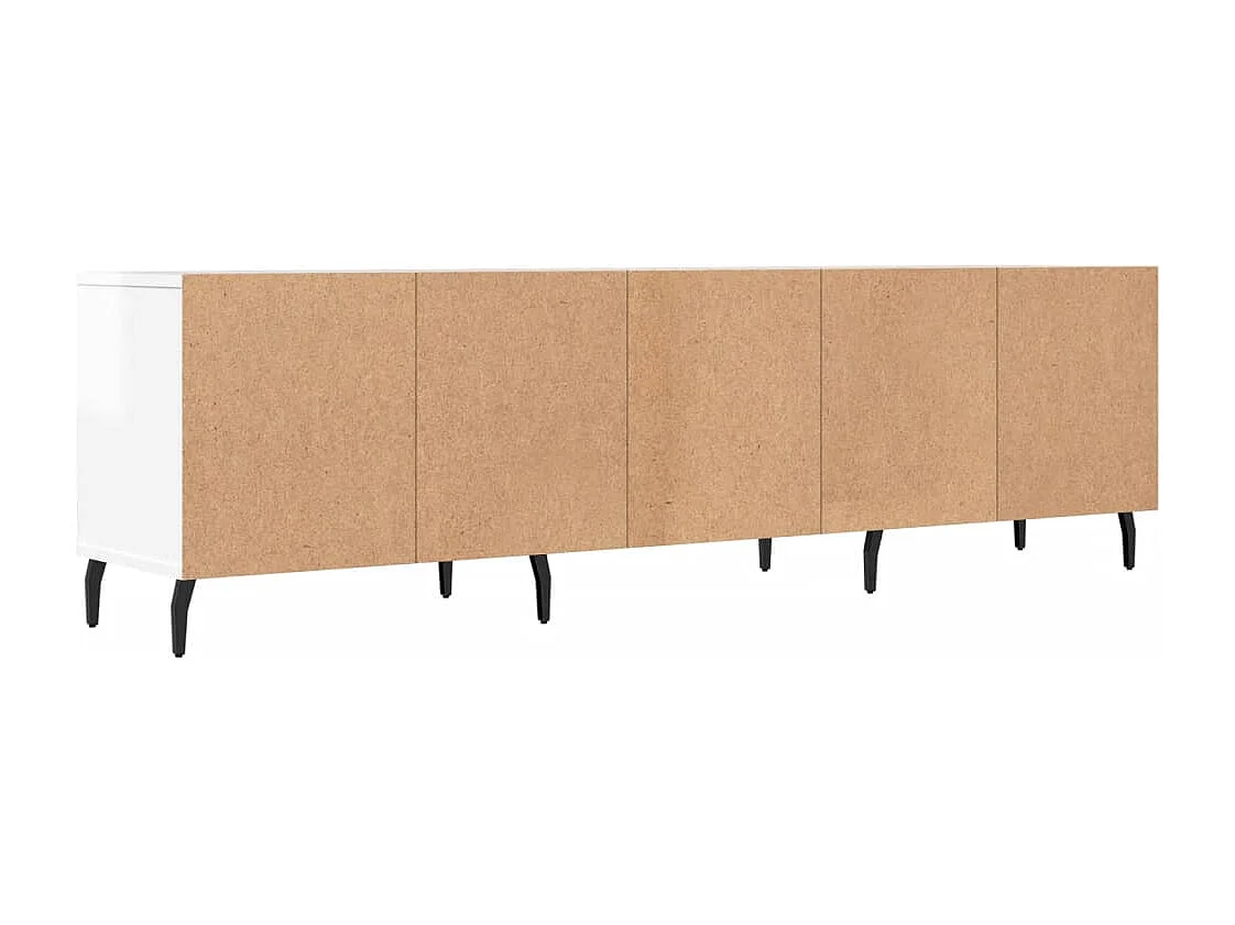 Tv-meubel 150x30x44,5 cm bewerkt hout hoogglans wit