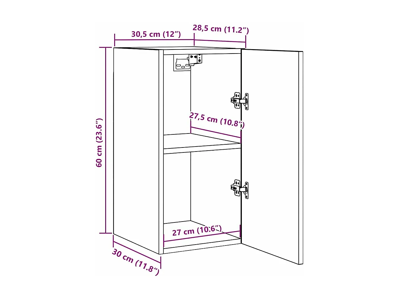 Meubles TV 2 pcs Chêne marron 30,5x30x60 cm Bois d'ingénierie