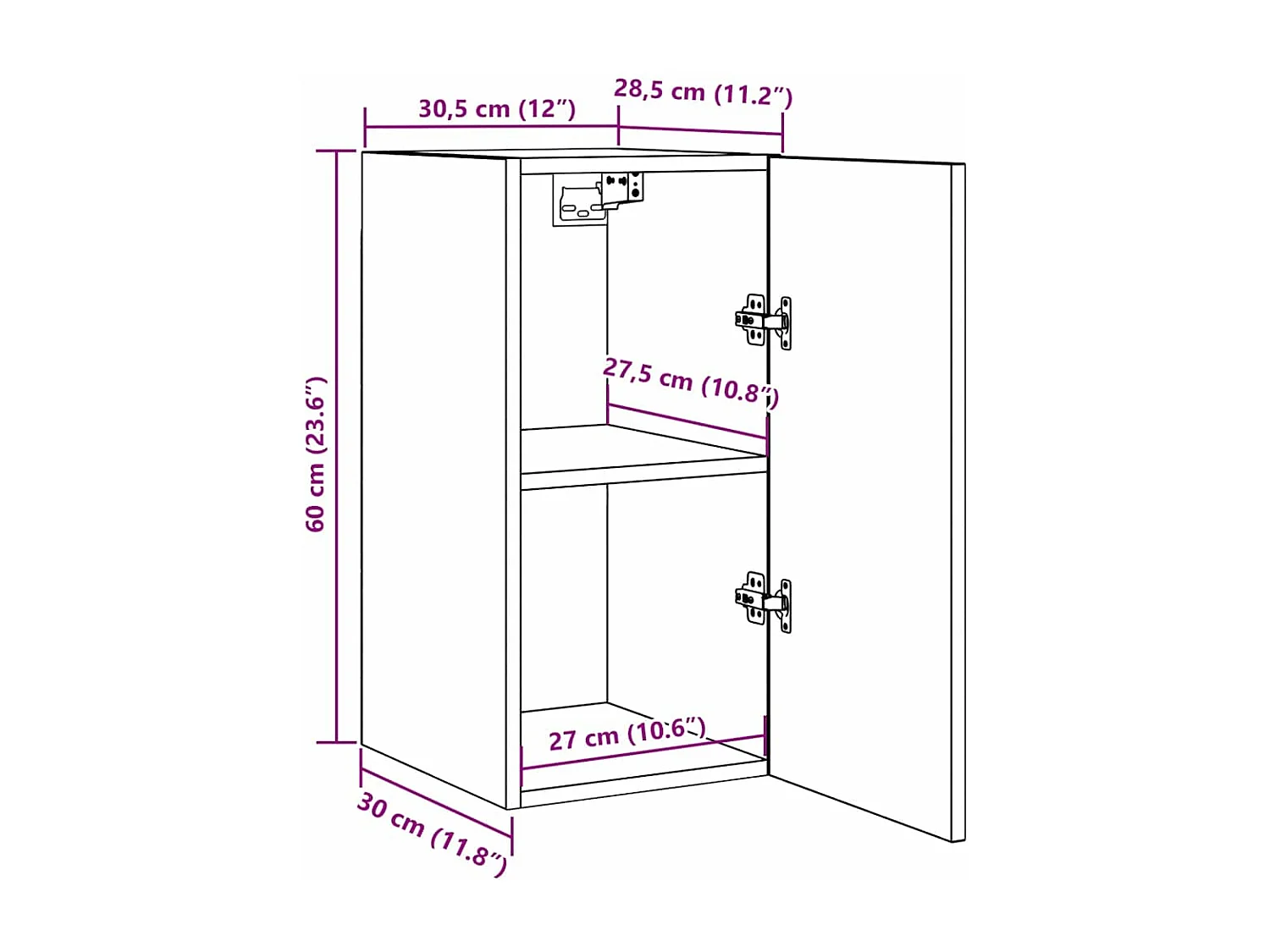 Meubles TV 2 pcs Chêne marron 30,5x30x60 cm Bois d'ingénierie