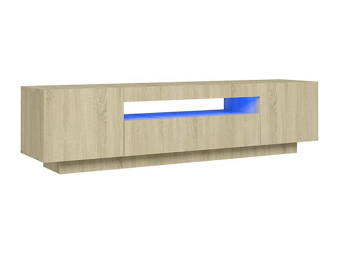 TV-Schrank mit LED-Leuchten Sonoma-Eiche 160x35x40 cm