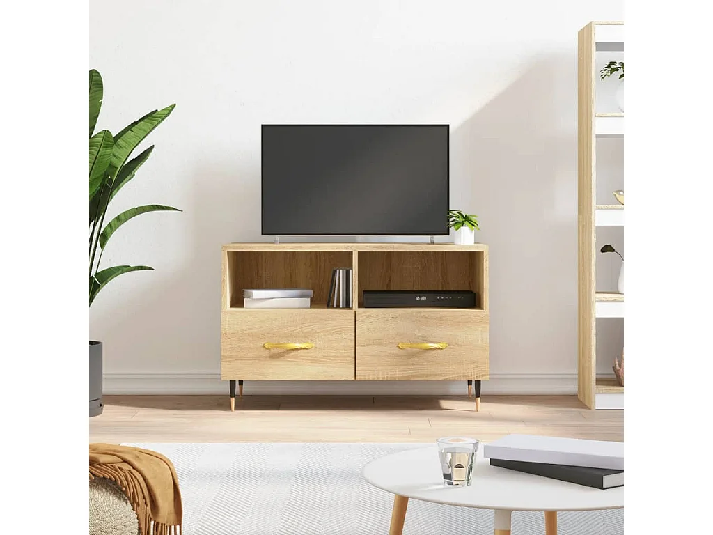 Meuble TV Chêne sonoma 80x36x50 cm Bois d'ingénierie