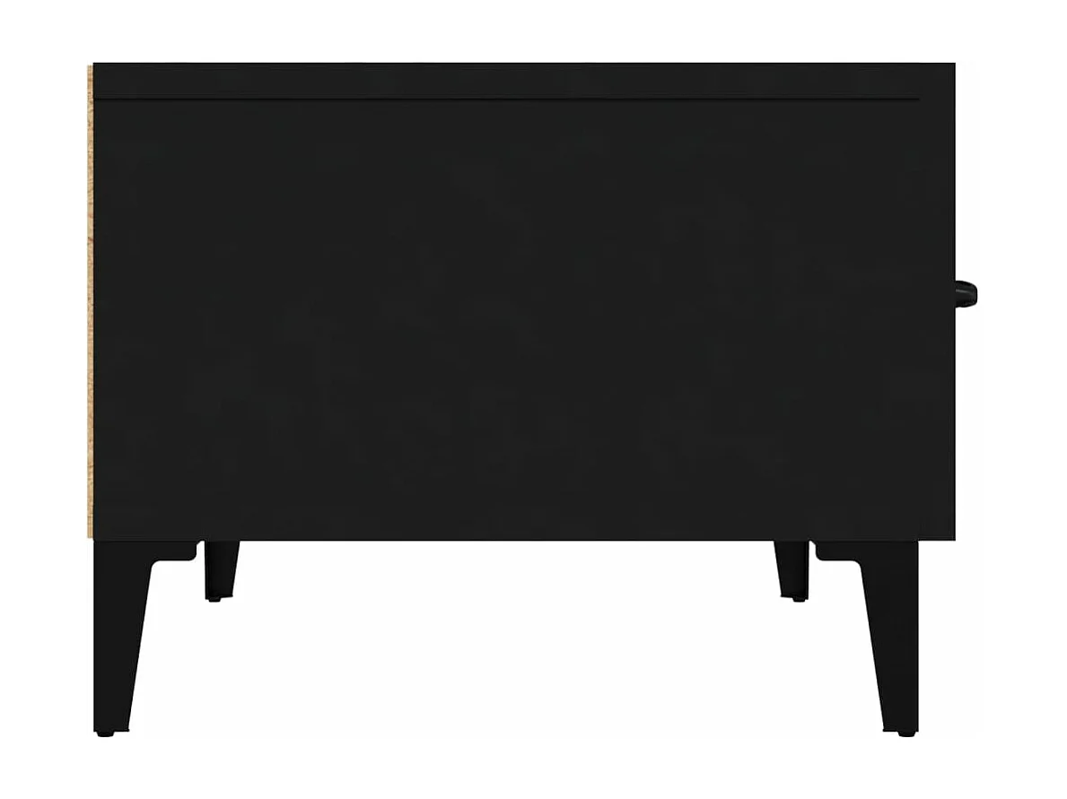 Meuble TV Noir 150x34,5x30 cm Bois d'ingénierie