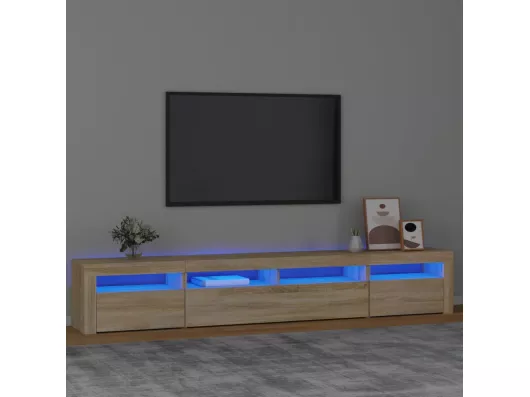 Kauf Unique TV-Schrank mit LED-Leuchten Sonoma-Eiche 240x35x40 cm