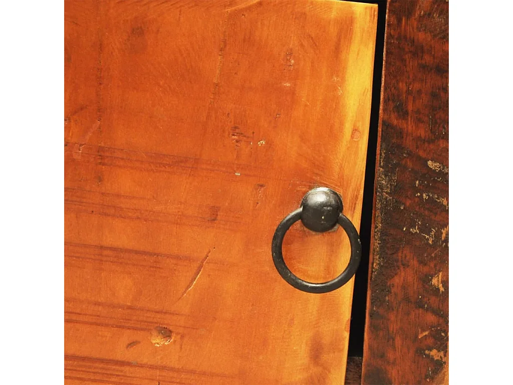 Móvel de TV vintage com 2 portas madeira reciclada