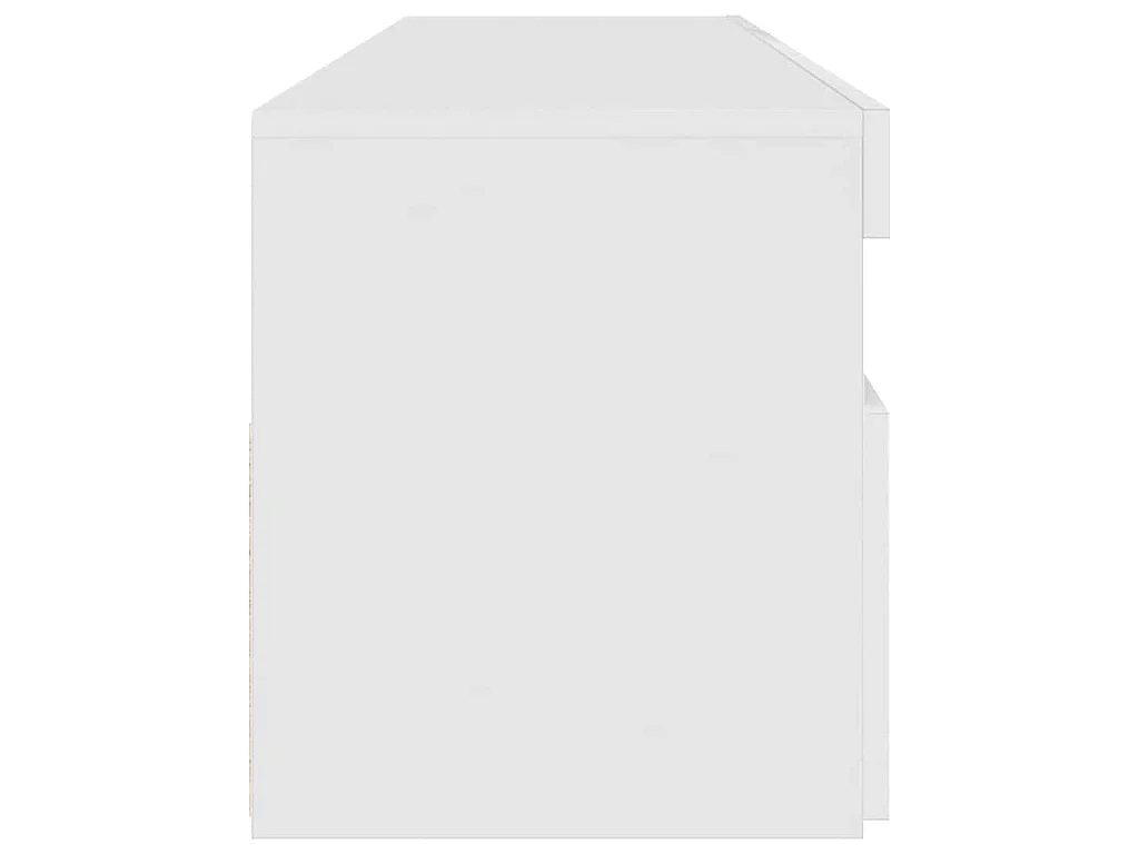 Meuble TV avec lumières LED blanc 90x35x40 cm