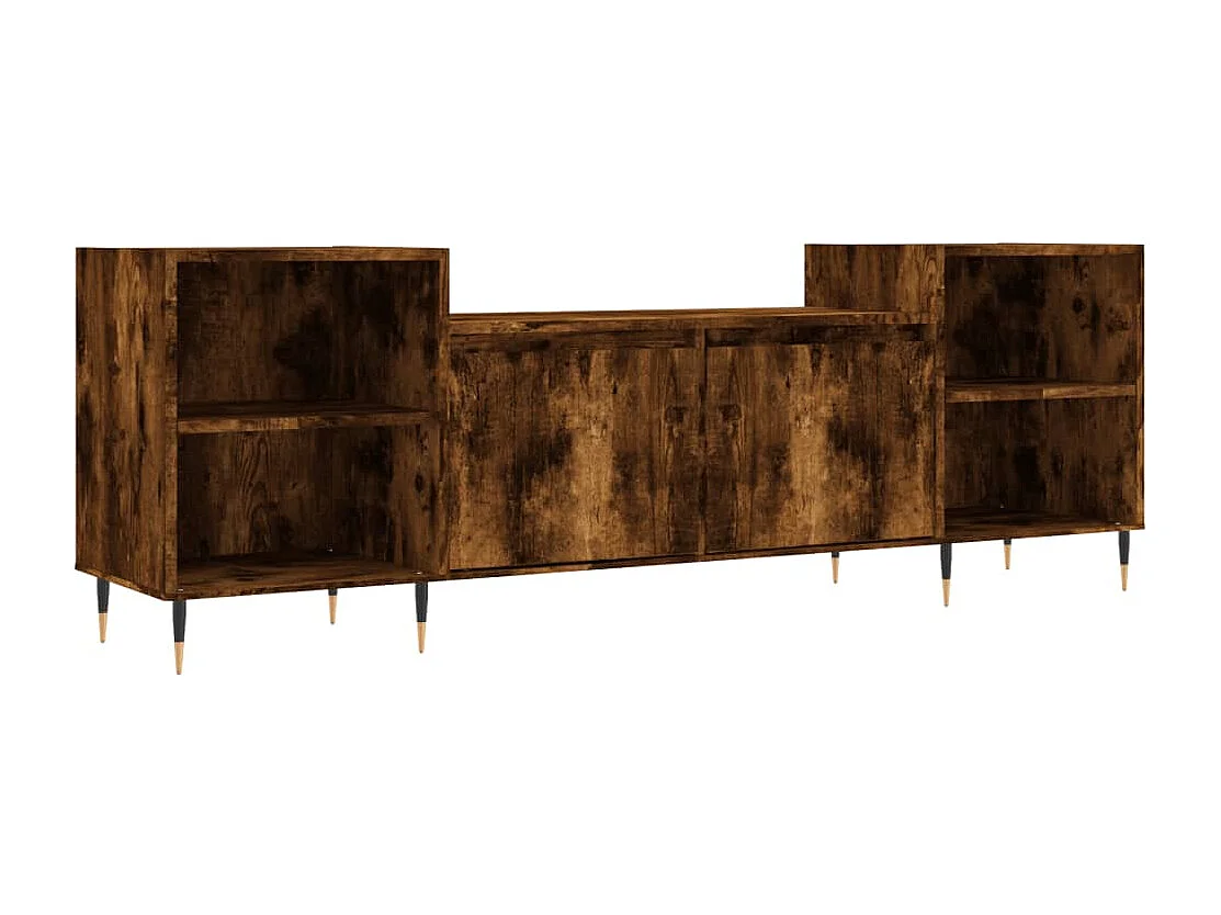 Mueble para TV madera contrachapada roble ahumado 160x35x55 cm