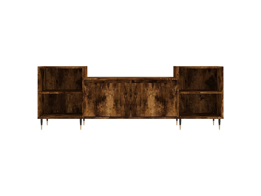 Mueble para TV madera contrachapada roble ahumado 160x35x55 cm