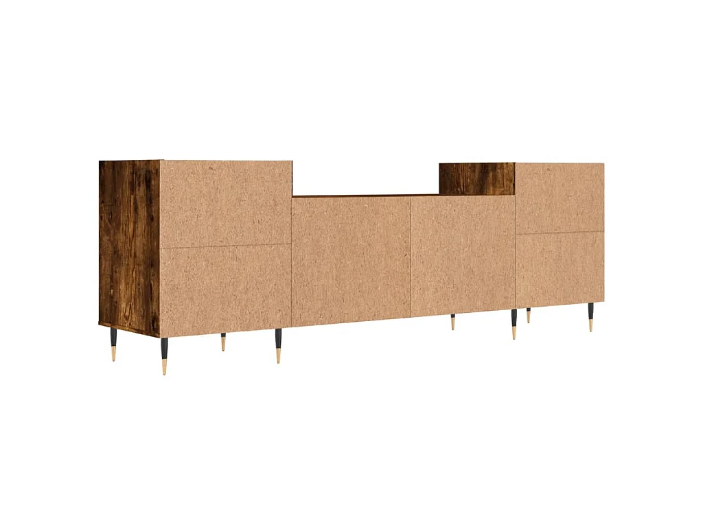 Mobile TV Rovere Fumo 160x35x55 cm in Legno Multistrato