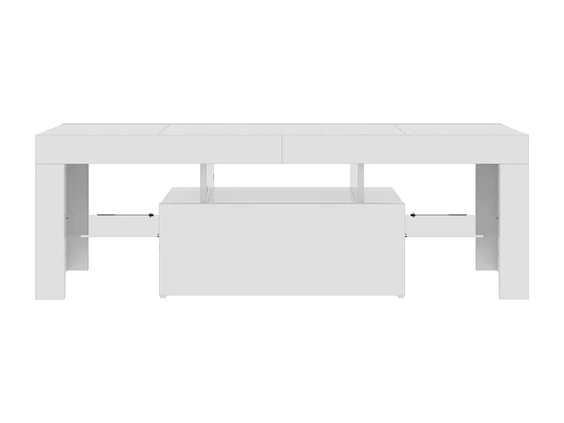 TV-Schrank mit LED-Leuchten Hochglanz-Weiß 120x35x40 cm
