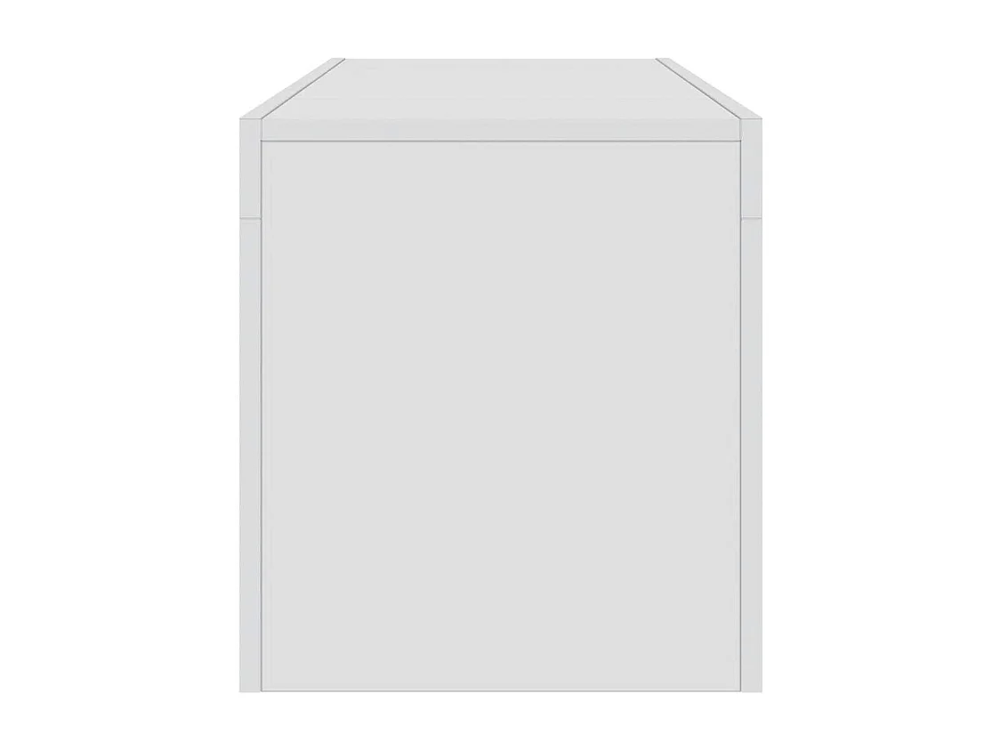 Meuble TV avec lumières LED blanc brillant 120x35x40 cm