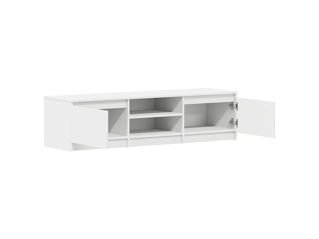 Meuble TV Blanc 140x40x35,5 cm Bois d'ingénierie
