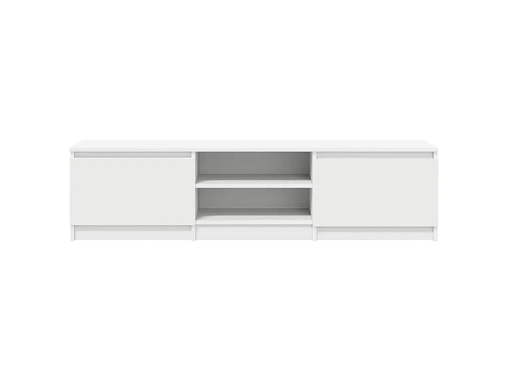 Meuble TV Blanc 140x40x35,5 cm Bois d'ingénierie