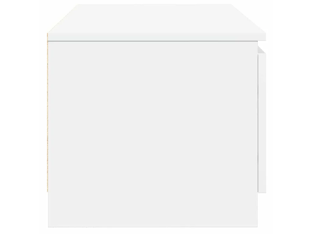 Meuble TV Blanc 140x40x35,5 cm Bois d'ingénierie