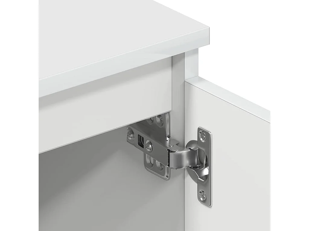 Meuble TV Blanc 140x40x35,5 cm Bois d'ingénierie