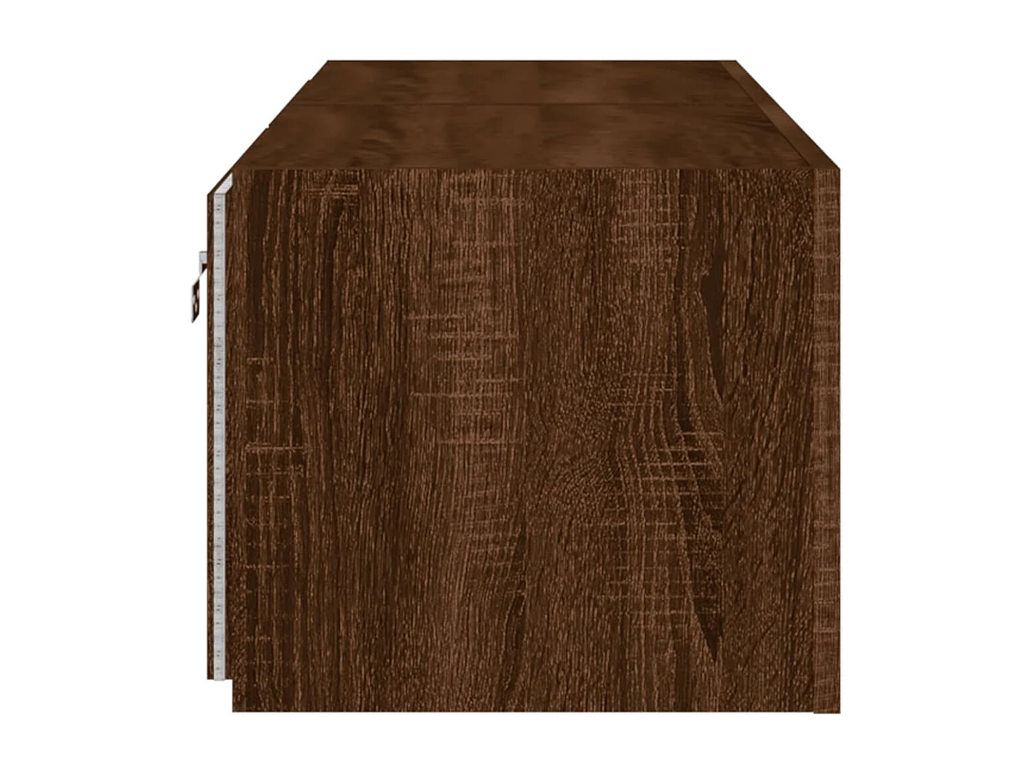 Meubles TV muraux lumières LED 2 pcs chêne marron 60x35x31 cm