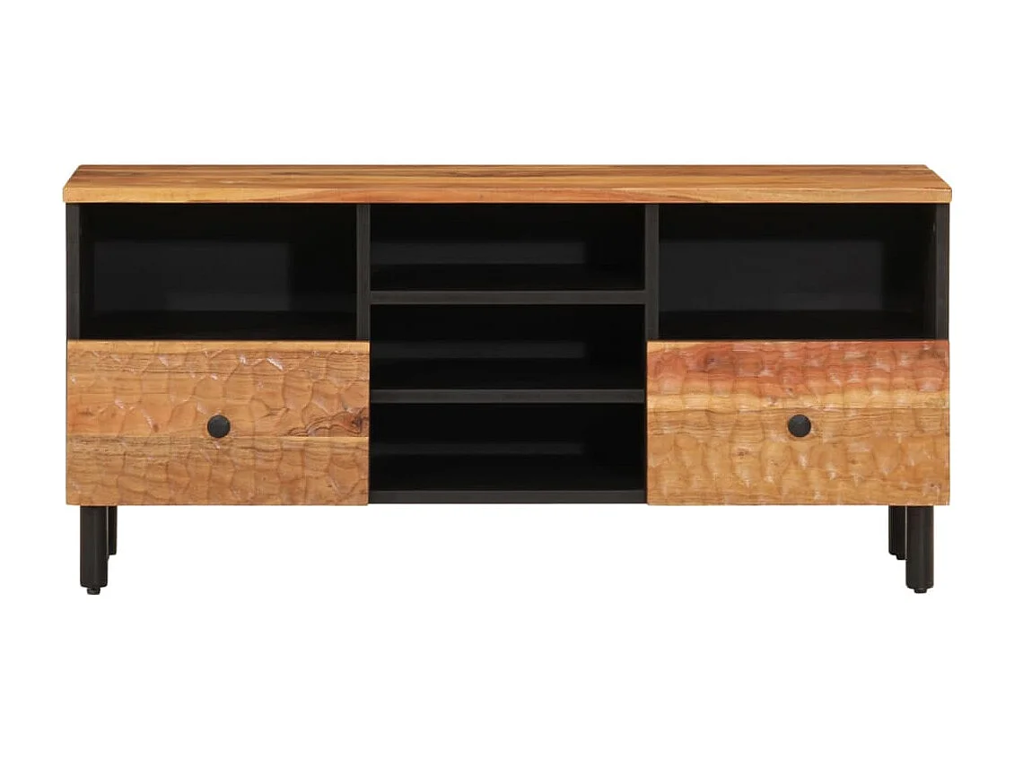 Mobile Porta TV 100x33x46 cm in Legno Massello di Acacia