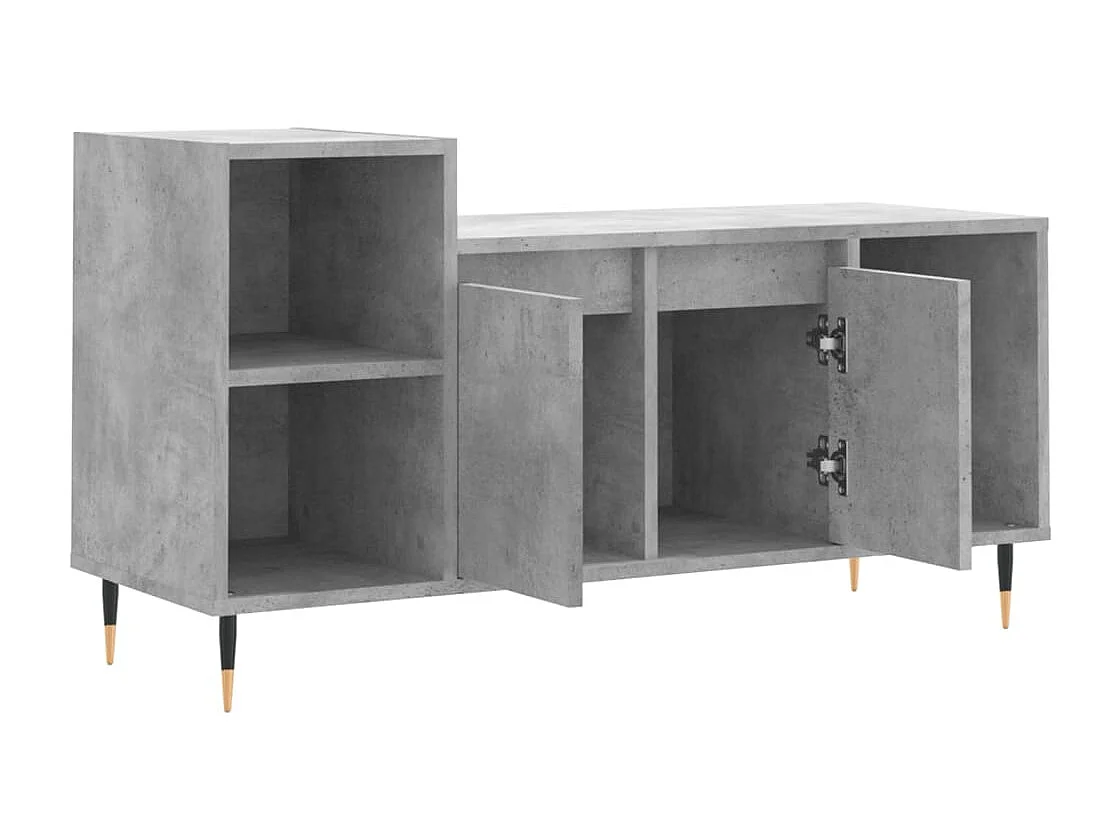 Meuble TV Gris béton 100x35x55 cm Bois d'ingénierie
