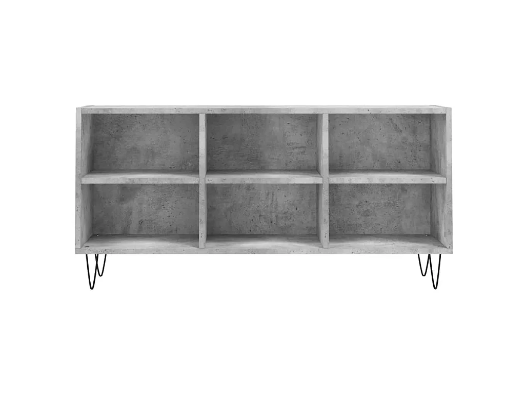 Meuble TV gris béton 103,5x30x50 cm bois d'ingénierie