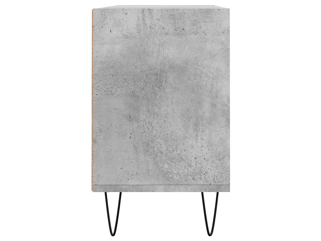 Meuble TV gris béton 103,5x30x50 cm bois d'ingénierie
