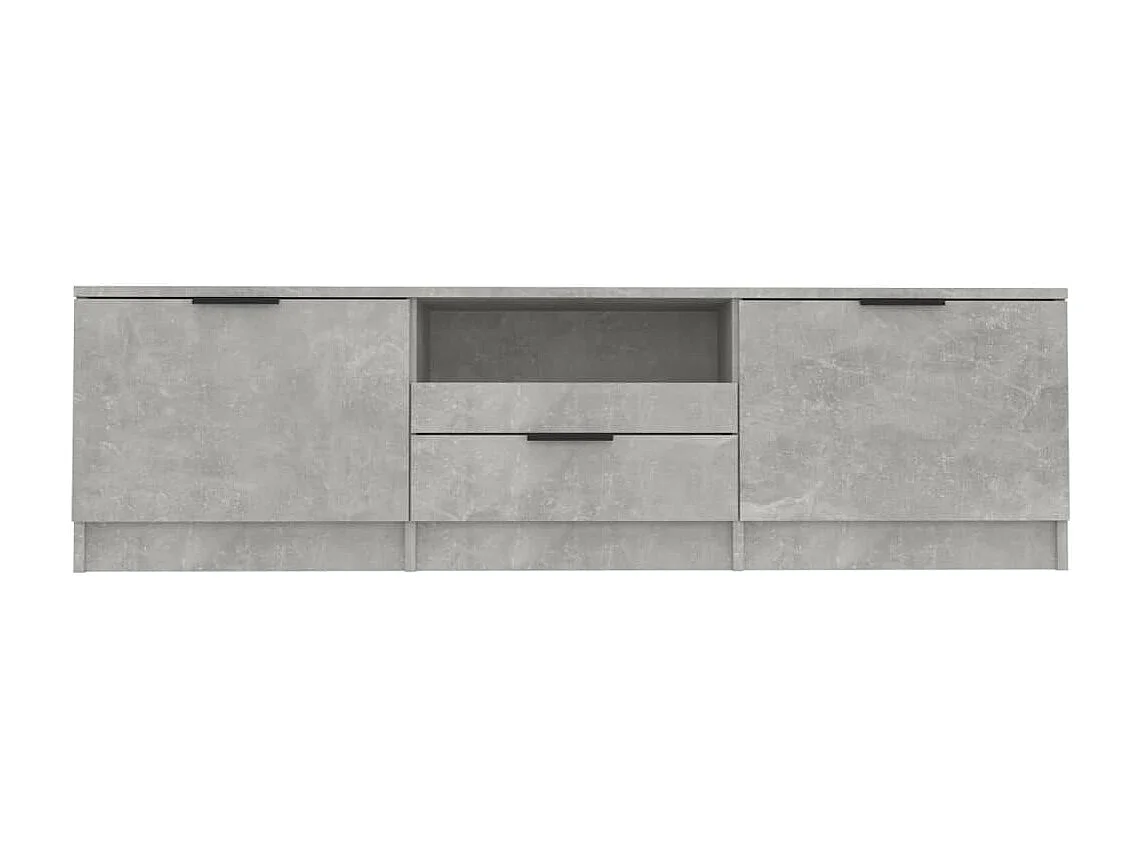 Tv-meubel 140x35x40 cm bewerkt hout betongrijs