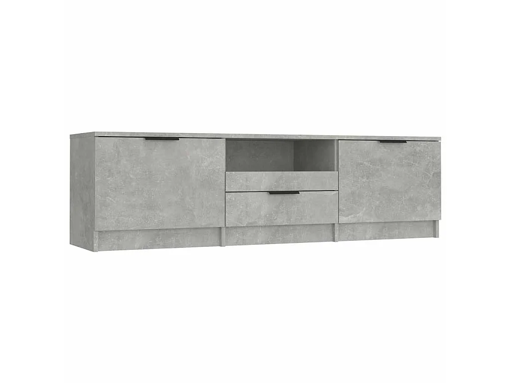 TV-Schrank Betongrau 140x35x40 cm Holzwerkstoff