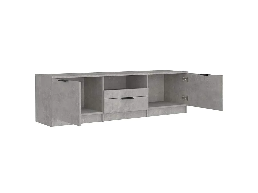 TV-Schrank Betongrau 140x35x40 cm Holzwerkstoff
