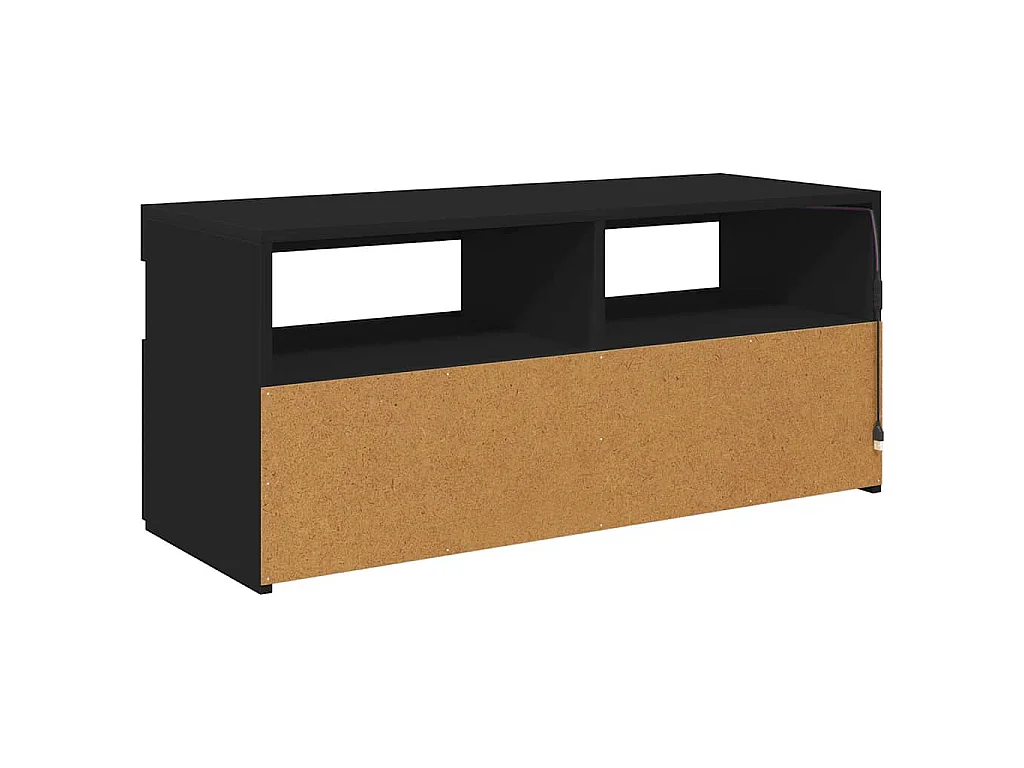 Meuble TV avec lumières LED noir 90x35x40 cm