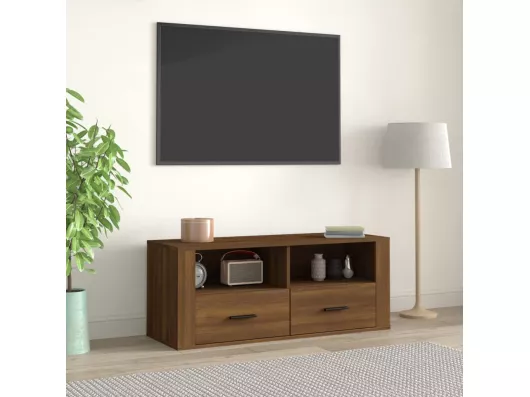 Kauf Unique TV-Schrank Braun Eichen-Optik 100x35x40 cm Holzwerkstoff