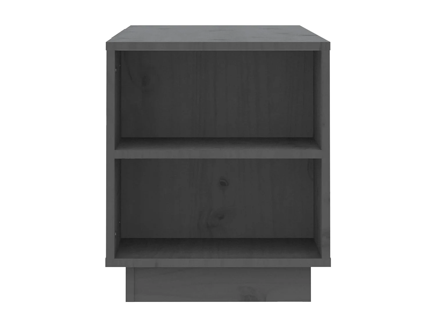 Mueble de TV madera maciza de pino gris 110x35x40,5 cm