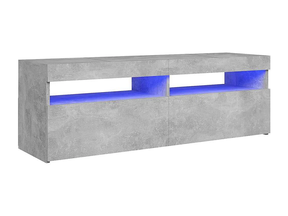 Tv-meubel met LED-verlichting 120x35x40 cm betongrijs