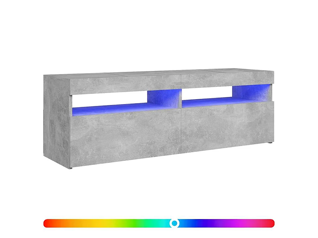 Tv-meubel met LED-verlichting 120x35x40 cm betongrijs