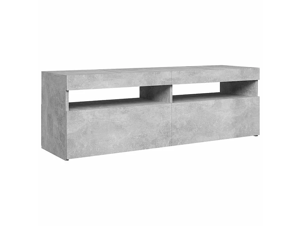 Tv-meubel met LED-verlichting 120x35x40 cm betongrijs