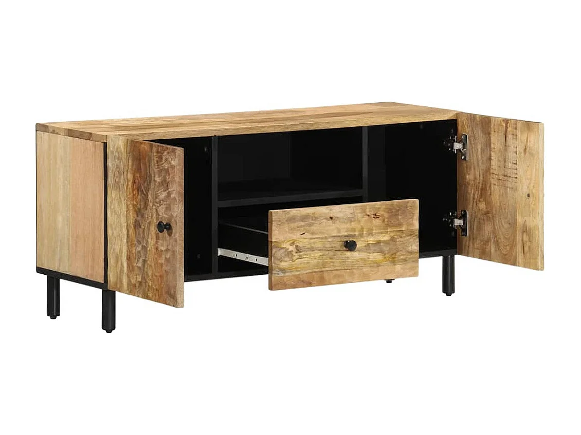 Móvel de TV 105x33x46 cm madeira de mangueira maciça