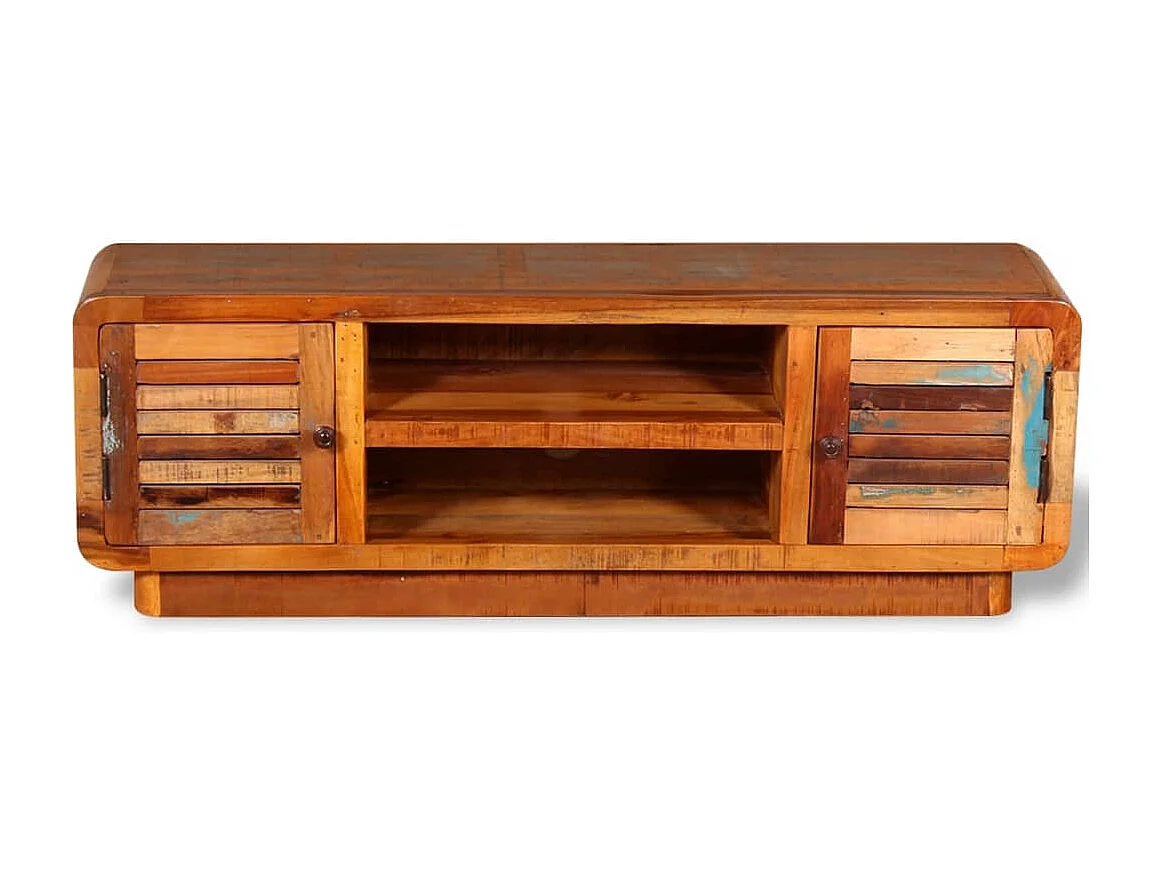 Meuble TV Bois de récupération massif 120x30x40 cm